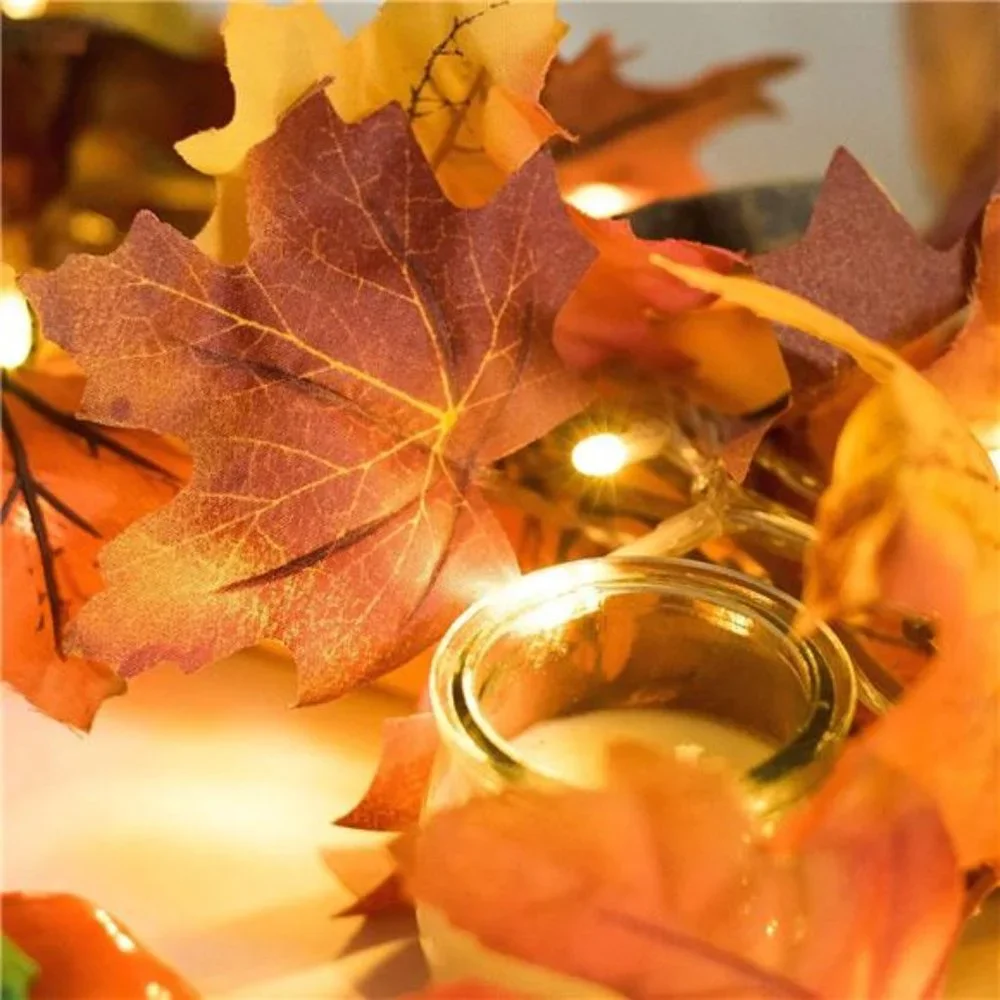 4 Pcs Fall Garland Maple Leaf, 5.9Ft/Piece Hanging Vine Garland Artificial